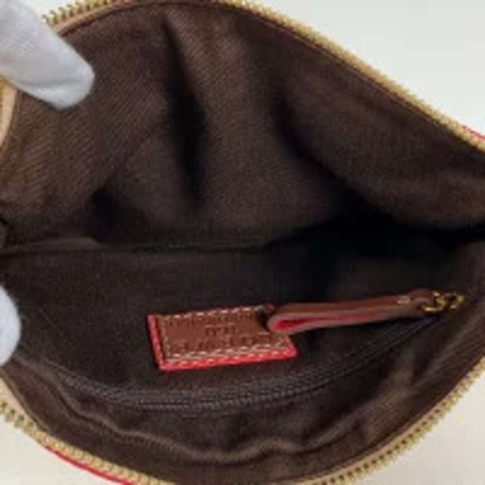 Loewe bag shoulder red handbag canvas brown - Picture 7 of 7